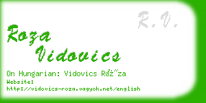 roza vidovics business card